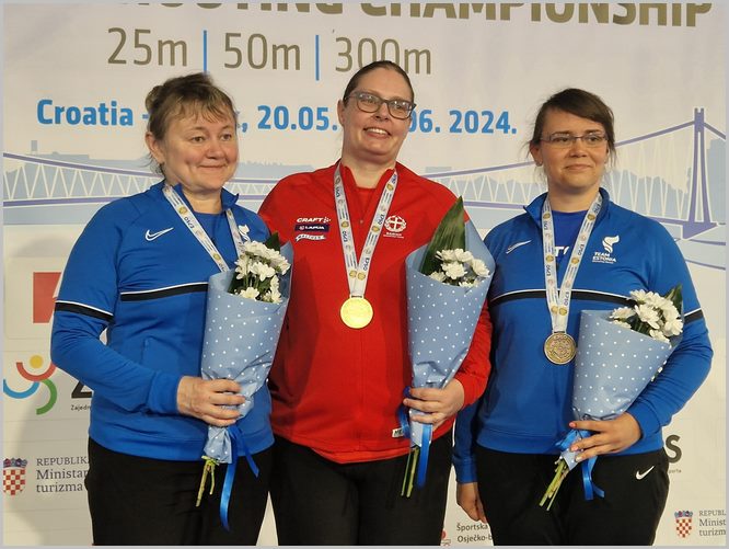 Horvaatias, Osijekis toimuvatel laskmise Euroopa meistrivõistlustel oli täna esimene võistluspäev, kus lasti naiste 300 m püssiharjutust 60 lasku lamades. Suure